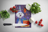 Bichon Frise Boo Halloween Glass Cutting Board Large PPP3020LCB - Precious Pet Paintings