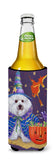 Bichon Frise Boo Halloween Ultra Hugger for slim cans PPP3020MUK - Precious Pet Paintings