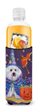 Bichon Frise Boo Halloween Ultra Hugger for slim cans PPP3020MUK - Precious Pet Paintings