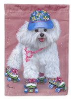 Buy this Bichon Frise Girls do it Better Flag Canvas House Size PPP3021CHF