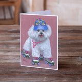 Bichon Frise Girls do it Better Greeting Cards and Envelopes Pack of 8