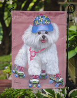 Bichon Frise Girls do it Better Flag Garden Size PPP3021GF - Precious Pet Paintings