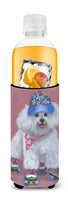 Bichon Frise Girls do it Better Ultra Hugger for slim cans PPP3021MUK - Precious Pet Paintings