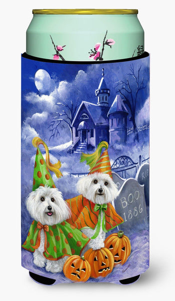 Buy this Bichon Frise Halloween Haunted House Tall Boy Hugger PPP3022TBC