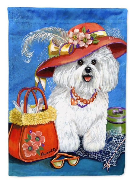 Buy this Bichon Frise Mademoiselle Flag Canvas House Size PPP3023CHF