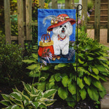 Bichon Frise Mademoiselle Flag Garden Size PPP3023GF - Precious Pet Paintings