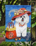Bichon Frise Mademoiselle Flag Garden Size PPP3023GF - Precious Pet Paintings