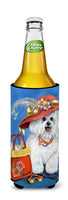 Bichon Frise Mademoiselle Ultra Hugger for slim cans PPP3023MUK - Precious Pet Paintings