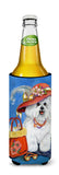 Bichon Frise Mademoiselle Ultra Hugger for slim cans PPP3023MUK - Precious Pet Paintings