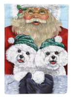 Buy this Bichon Frise Santa Christmas Flag Canvas House Size PPP3024CHF