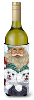 Buy this Bichon Frise Santa Christmas Wine Bottle Hugger PPP3024LITERK