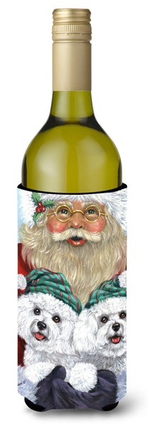 Buy this Bichon Frise Santa Christmas Wine Bottle Hugger PPP3024LITERK