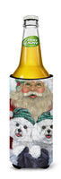 Bichon Frise Santa Christmas Ultra Hugger for slim cans PPP3024MUK - Precious Pet Paintings