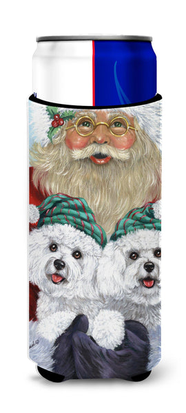 Buy this Bichon Frise Santa Christmas Ultra Hugger for slim cans PPP3024MUK