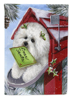 Buy this Bichon Frise Santa's List Christmas Flag Canvas House Size PPP3025CHF