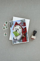 Bichon Frise Santa's List Christmas Greeting Cards and Envelopes Pack of 8