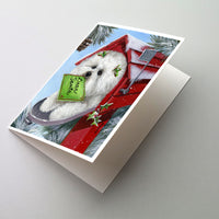 Buy this Bichon Frise Santa's List Christmas Greeting Cards and Envelopes Pack of 8