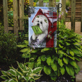 Bichon Frise Santa's List Christmas Flag Garden Size PPP3025GF - Precious Pet Paintings