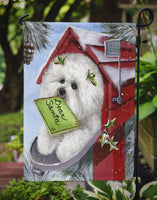 Bichon Frise Santa's List Christmas Flag Garden Size PPP3025GF - Precious Pet Paintings