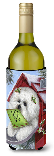 Buy this Bichon Frise Santa's List Christmas Wine Bottle Hugger PPP3025LITERK