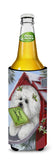Bichon Frise Santa's List Christmas Ultra Hugger for slim cans PPP3025MUK - Precious Pet Paintings