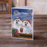 Bichon Frise Soulmates Greeting Cards and Envelopes Pack of 8