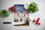 Bichon Frise Soulmates Glass Cutting Board Large PPP3026LCB - Precious Pet Paintings