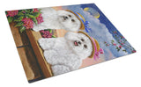 Buy this Bichon Frise Soulmates Glass Cutting Board Large PPP3026LCB