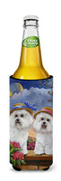 Bichon Frise Soulmates Ultra Hugger for slim cans PPP3026MUK - Precious Pet Paintings