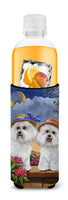 Bichon Frise Soulmates Ultra Hugger for slim cans PPP3026MUK - Precious Pet Paintings