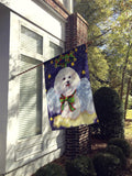 Bichon Frise Christmas Angel Flag Canvas House Size PPP3027CHF - Precious Pet Paintings