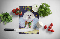 Bichon Frise Christmas Angel Glass Cutting Board Large PPP3027LCB - Precious Pet Paintings