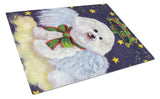 Buy this Bichon Frise Christmas Angel Glass Cutting Board Large PPP3027LCB