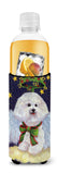 Bichon Frise Christmas Angel Ultra Hugger for slim cans PPP3027MUK - Precious Pet Paintings