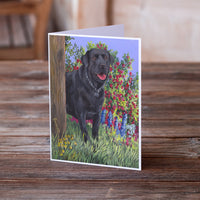 Black Labrador Retriever Greeting Cards and Envelopes Pack of 8