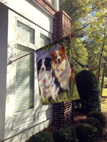 Border Collie Patrol Flag Canvas House Size PPP3029CHF - Precious Pet Paintings
