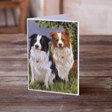 Border Collie Patrol Greeting Cards and Envelopes Pack of 8