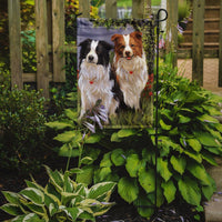 Border Collie Patrol Flag Garden Size PPP3029GF - Precious Pet Paintings