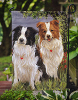 Border Collie Patrol Flag Garden Size PPP3029GF - Precious Pet Paintings
