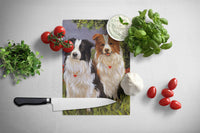 Border Collie Patrol Glass Cutting Board Large PPP3029LCB - Precious Pet Paintings