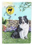 Buy this Border Collie Crossing Flag Canvas House Size PPP3030CHF