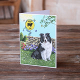 Border Collie Crossing Greeting Cards and Envelopes Pack of 8