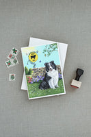 Border Collie Crossing Greeting Cards and Envelopes Pack of 8