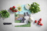 Border Collie Crossing Glass Cutting Board Large PPP3030LCB - Precious Pet Paintings