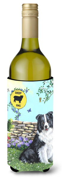 Buy this Border Collie Crossing Wine Bottle Hugger PPP3030LITERK