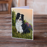 Border Collie Simplicity Greeting Cards and Envelopes Pack of 8