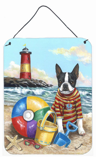 Buy this Boston Terrier Beach Baby Wall or Door Hanging Prints PPP3032DS1216
