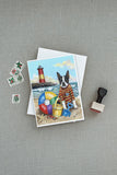 Boston Terrier Beach Baby Greeting Cards and Envelopes Pack of 8