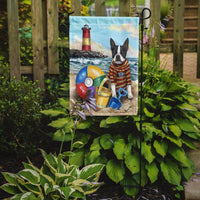 Boston Terrier Beach Baby Flag Garden Size PPP3032GF - Precious Pet Paintings