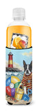 Boston Terrier Beach Baby Ultra Hugger for slim cans PPP3032MUK - Precious Pet Paintings